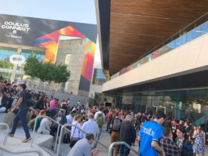 Esperando la conferencia para realidad virtual y realidad aumentada